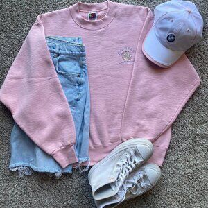 PINK Big Bear California Sweater On Heavy weight Hanes Cotton
